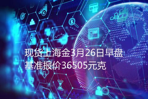 现货上海金3月26日早盘基准报价36505元克