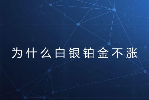 为什么白银铂金不涨