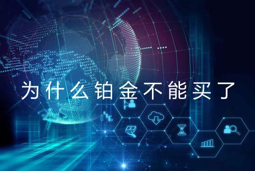 为什么铂金不能买了