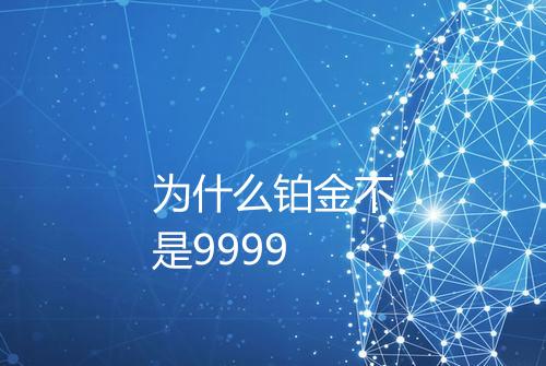 为什么铂金不是9999