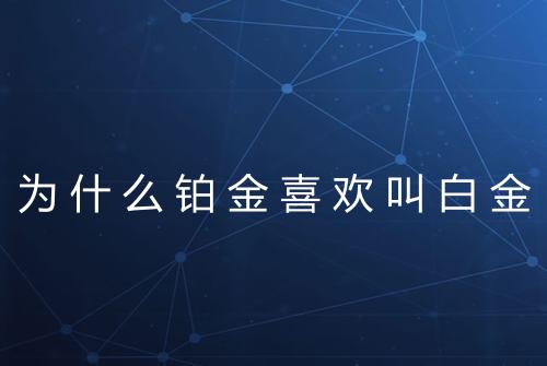 为什么铂金喜欢叫白金
