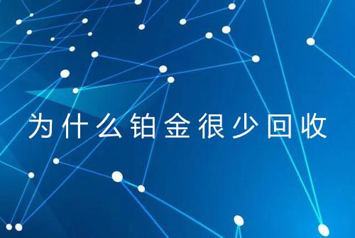 为什么铂金很少回收