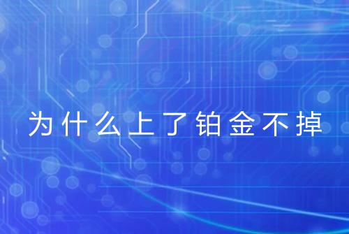 为什么上了铂金不掉