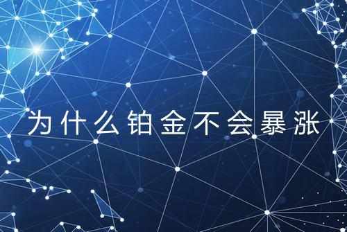 为什么铂金不会暴涨