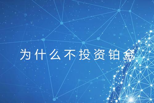 为什么不投资铂金