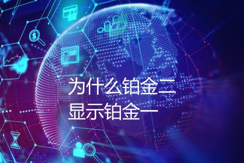 为什么铂金二显示铂金一