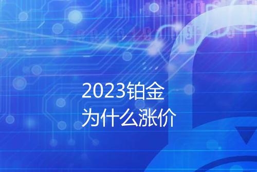 2023铂金为什么涨价