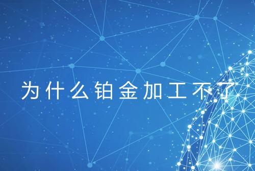 为什么铂金加工不了