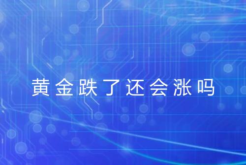 黄金跌了还会涨吗