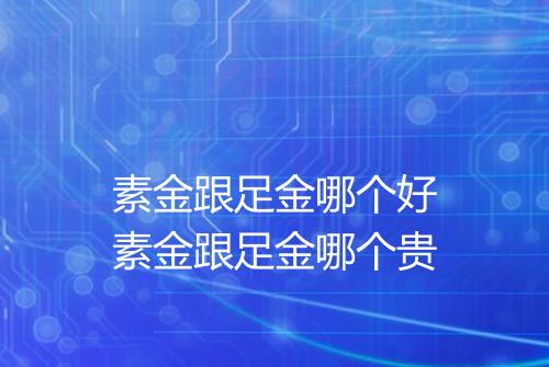 素金跟足金哪个好素金跟足金哪个贵