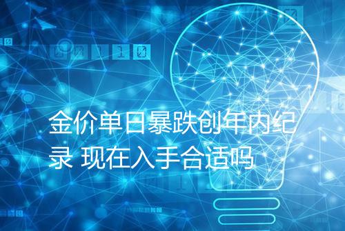 金价单日暴跌创年内纪录 现在入手合适吗