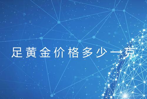 足黄金价格多少一克