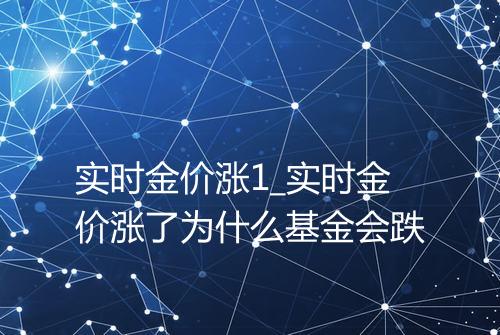 实时金价涨1_实时金价涨了为什么基金会跌