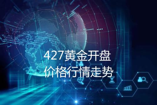 427黄金开盘价格行情走势
