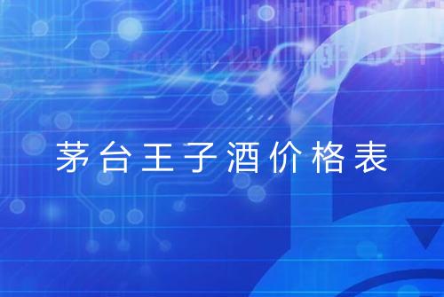 茅台王子酒价格表