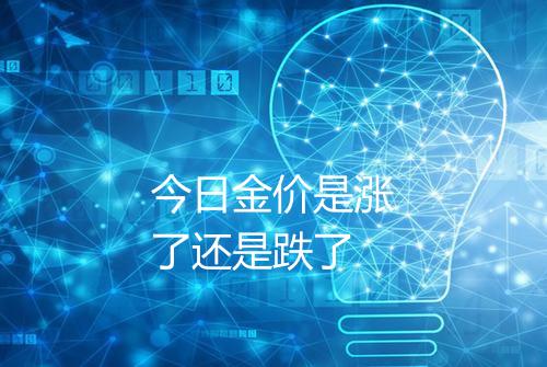今日金价是涨了还是跌了