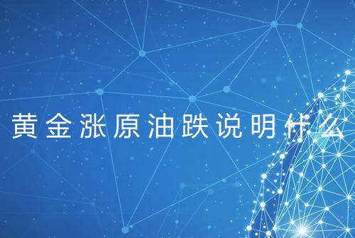黄金涨原油跌说明什么