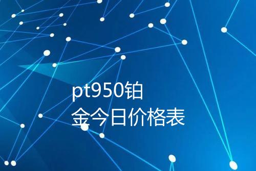 pt950铂金今日价格表