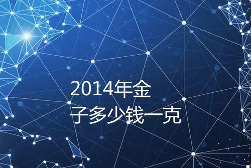 2014年金子多少钱一克