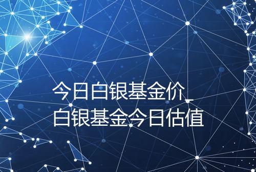 今日白银基金价_白银基金今日估值
