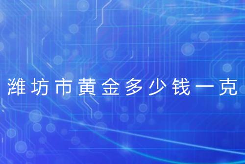 潍坊市黄金多少钱一克