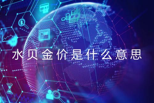 水贝金价是什么意思