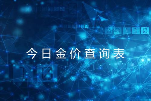 今日金价查询表