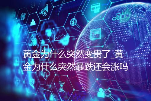 黄金为什么突然变贵了_黄金为什么突然暴跌还会涨吗