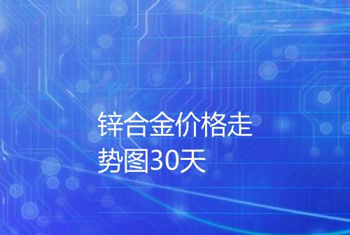 锌合金价格走势图30天