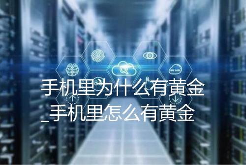 手机里为什么有黄金_手机里怎么有黄金