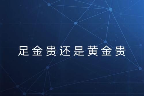 足金贵还是黄金贵