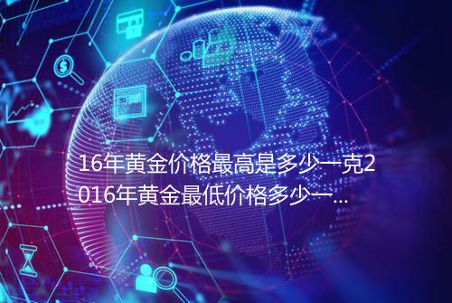 16年黄金价格最高是多少一克2016年黄金最低价格多少一克
