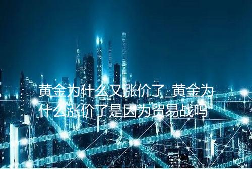 黄金为什么又涨价了_黄金为什么涨价了是因为贸易战吗