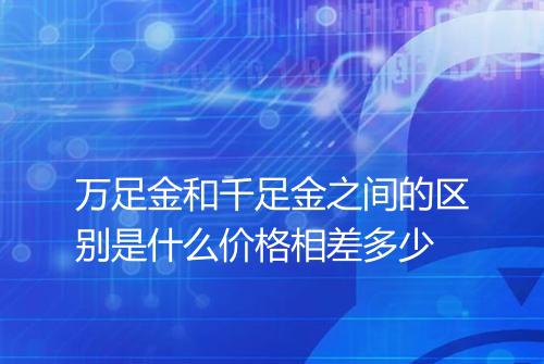 万足金和千足金之间的区别是什么价格相差多少