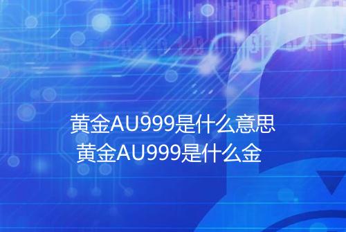黄金AU999是什么意思 黄金AU999是什么金