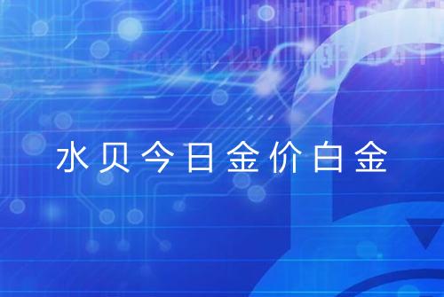 水贝今日金价白金