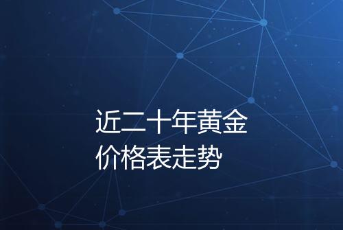 近二十年黄金价格表走势