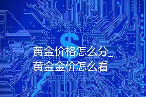 黄金价格怎么分_黄金金价怎么看