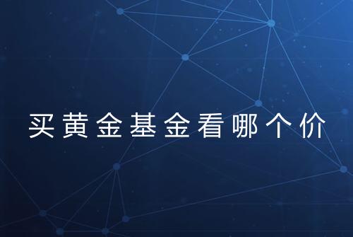 买黄金基金看哪个价