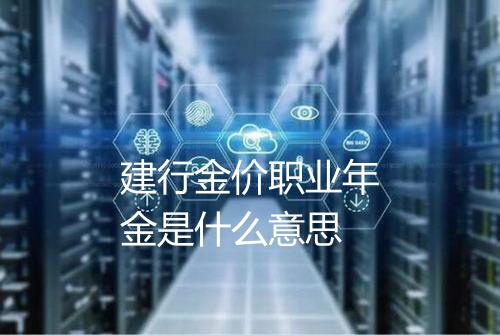 建行金价职业年金是什么意思