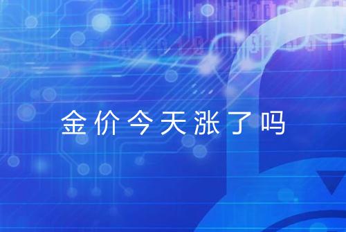 金价今天涨了吗