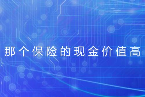 那个保险的现金价值高