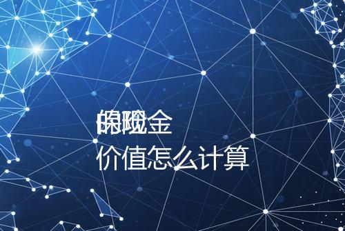 保险
的现金价值怎么计算