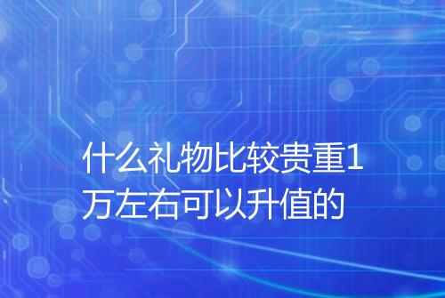 什么礼物比较贵重1万左右可以升值的