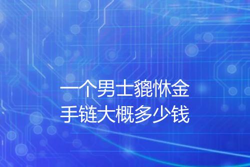 一个男士貔恘金手链大概多少钱