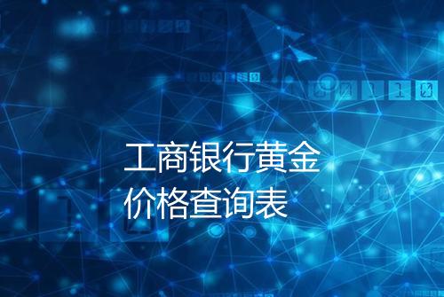 工商银行黄金价格查询表