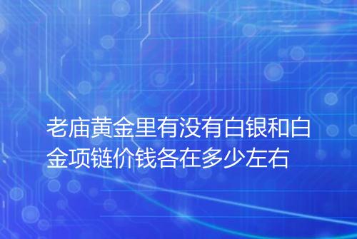 老庙黄金里有没有白银和白金项链价钱各在多少左右