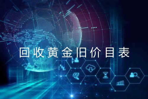回收黄金旧价目表