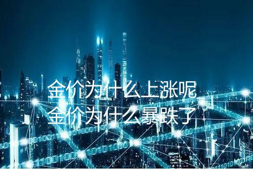 金价为什么上涨呢_金价为什么暴跌了
