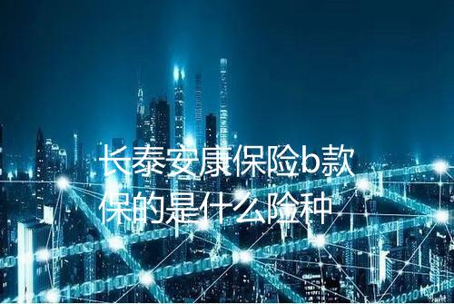 长泰安康保险b款保的是什么险种